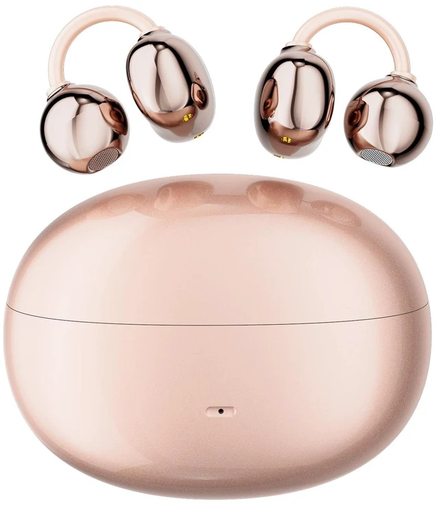 Main image of Lunvaxo Upgraded Clip-On Earbuds Bluetooth 6.0 Wireless Headphones,Open Ear Wireless Headphones for Glasses & Small Ears,Secure Comfort for Running, Workout & Daily Use-Rosegold