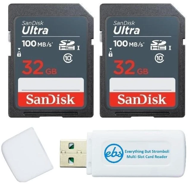 Main image of SanDisk Class 10 Memory Card 2 Pack 32GB Ultra SD Card SDSDUNR-032G-GN3IN