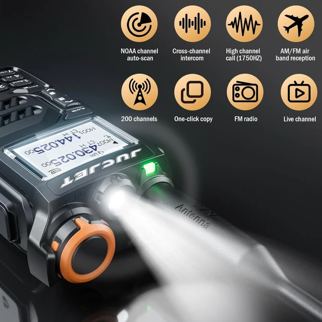 Alt view image 3 of 5 - JUCJET UV-K5 Ham Radio, Handheld Transceiver, 200 Channels, 1-Pack
