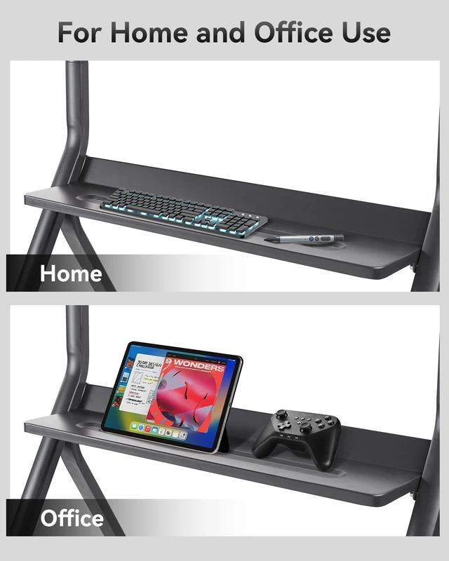 Alt view image 4 of 5 - Smart Board Stand with Camera Tray Fits 42"-75" Screens, Interactive Whiteboard Stand with 360 Rotating Wheels Holds 300LBS, Height Adjustable,Mobile Stand for Home, Office & Classroom