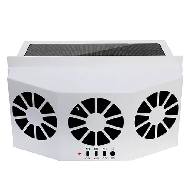 Alt view image 2 of 5 - CYDZSW Car Solar Powered Window Exhaust Fan, Air Purifier, Solar Power Air Vent Radiator Fan for Backseat or Frontseat, Vehicle Ventilation Fan (White)