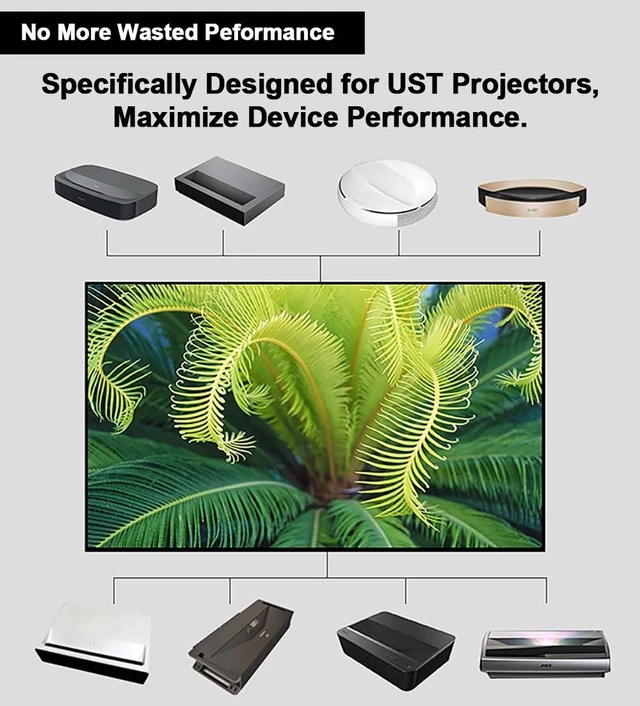 Alt view image 4 of 5 - ALR Screen for UST Projector, 120" Fixed Frame Projection Screen Wall Mount