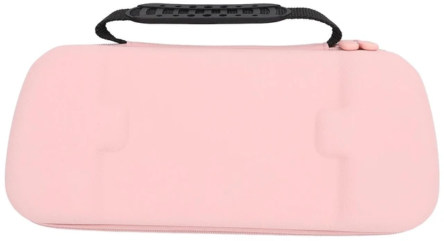 Main image of "Hard Case, PU Dual Zippers Portable Storage Bag with Stand, Gaming Handheld Case for Travelers Students Outdoor Events Indoor Use (Pink)"