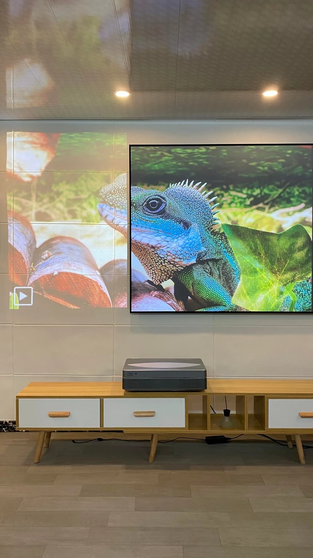 Alt view image 5 of 5 - ALR Screen for UST Projector, 120" Fixed Frame Projection Screen Wall Mount