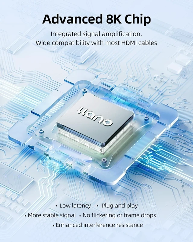 Alt view image 5 of 5 - llano HDMI 2.1 Splitter 1 in 2 Out, 8K@60Hz 4K@120Hz/240Hz, SST & Mirror Mode Only (No Extend), HDCP 2.3, HDR10, Dolby Vision, for PS5, Xbox, Apple TV, Laptop, Aluminum Case