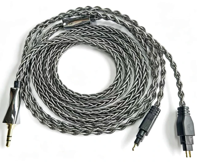 Main image of FAAEAL Monitor Headphone Cable,8N Monocrystalline Copper Silver Plated Over-Ear AUX Cord Compatible with Sennheiser HD650 HD600 HD580 HD660S HD6XX Headset for Musicians Audiophiles 3.5mm