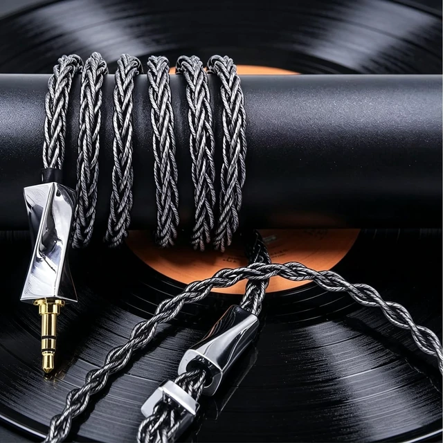 Alt view image 5 of 5 - FAAEAL Monitor Headphone Cable,8N Monocrystalline Copper Silver Plated Over-Ear AUX Cord Compatible with Sennheiser HD650 HD600 HD580 HD660S HD6XX Headset for Musicians Audiophiles 3.5mm