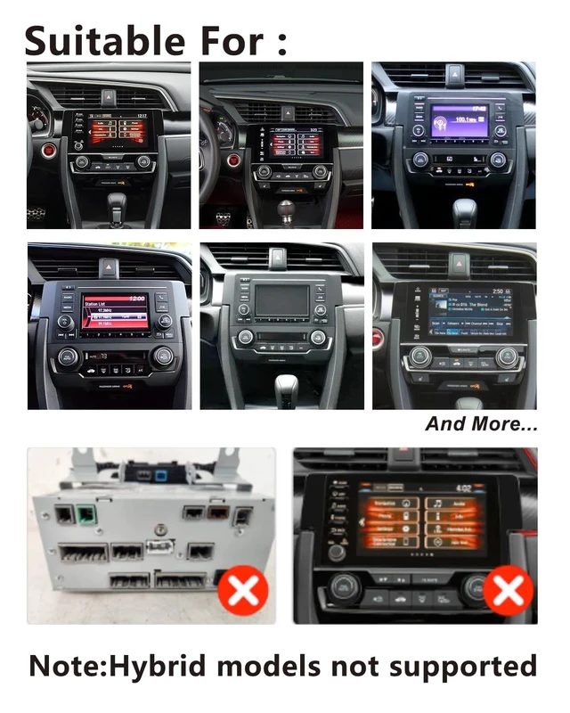 Alt view image 3 of 5 - Car Radio for Honda Civic 2016-2021 with CarPlay Camera Bluetooth GPS Navi