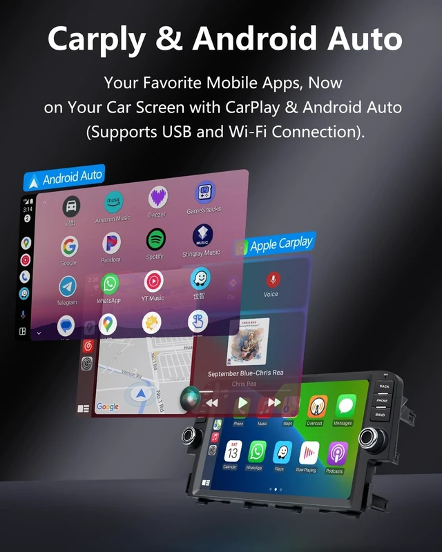 Alt view image 4 of 5 - Car Radio for Honda Civic 2016-2021 with CarPlay Camera Bluetooth GPS Navi