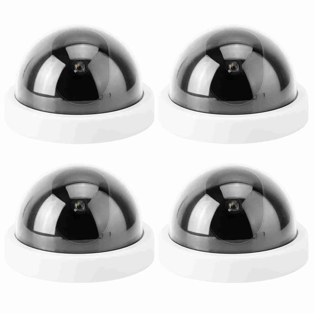 Alt view image 2 of 5 - SASKATE 4pcs Dome Simulation Camera CCTV Dummy Fake Security Camera with Flashing Led Light (White)