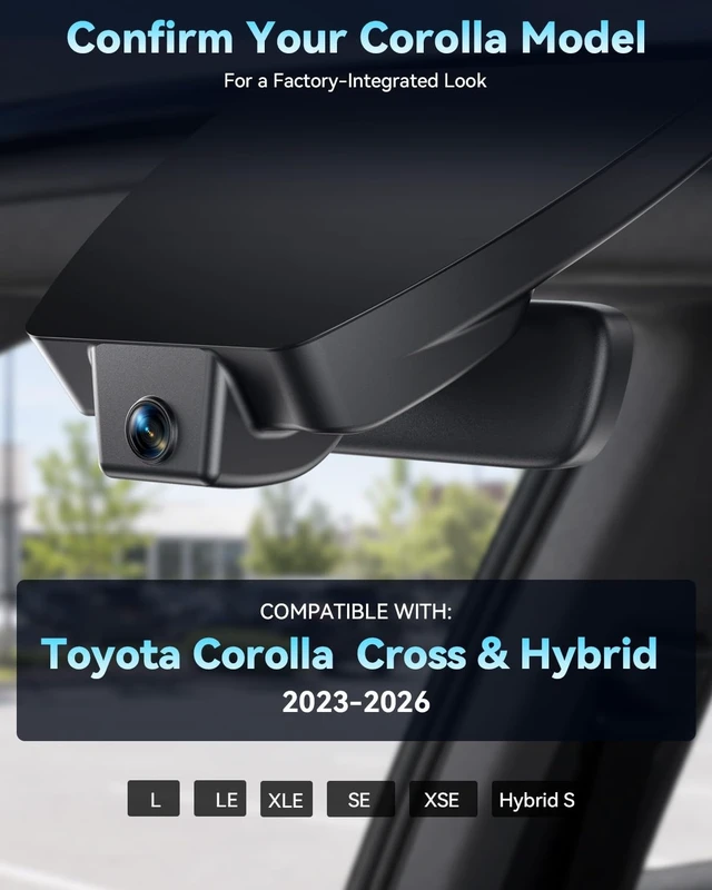Alt view image 2 of 5 - OVAMAN OEM-Fit Dash Cam for Toyota Corolla Cross 2023-2026