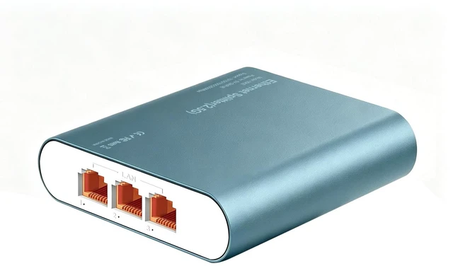Main image of Davuaz 2.5Gb Ethernet Switch with POE Input, 1 to 3 Network Splitter 2500Mbps with Type-C Power Cable, RJ45 Internet Adapter High Speed for Cat 5/5e/6/7/8 Cable, Aluminum Case, Ultra Slim, Plug & Play