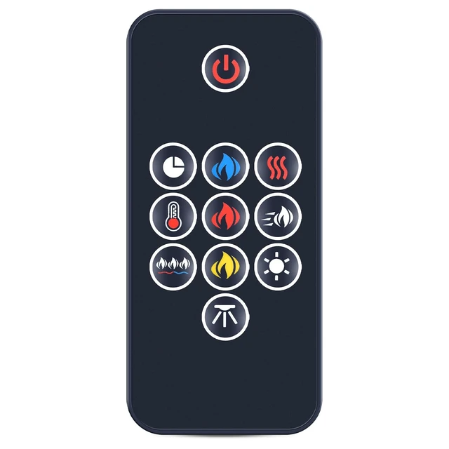Alt view image 2 of 5 - FQOUG Replacement Remote Control Compatible with Napoleon Electric Fireplace 190-0136-SER NEFVC32H NEFVC38H NEFB50H-SV NEFB60H-SV NEFP32-5019W