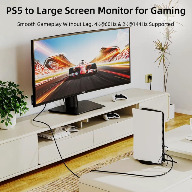 Alt view image 4 of 5 - NEXHYPE HDMI to DisplayPort Cable, Uni-Directional Only, 4K@60Hz 2K@144Hz, HDMI DP Converter Cord for Laptop, Desktop PC, Xbox, PS5, Monitor & Display (70.8, Inches)