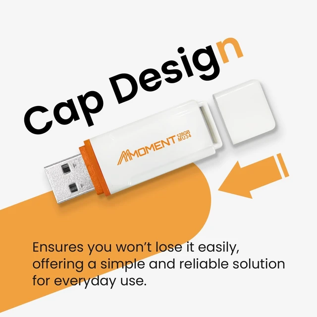 Alt view image 4 of 5 - MMOMENT 128GB USB Drive, MU34 USB 3.2, Up to 120MB/s Read, 60MB/s Write
