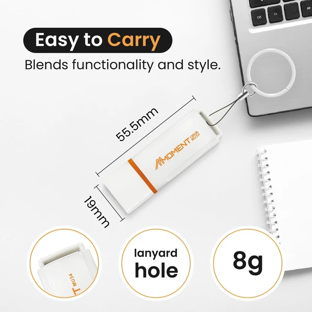Alt view image 5 of 5 - MMOMENT 128GB USB Drive, MU34 USB 3.2, Up to 120MB/s Read, 60MB/s Write