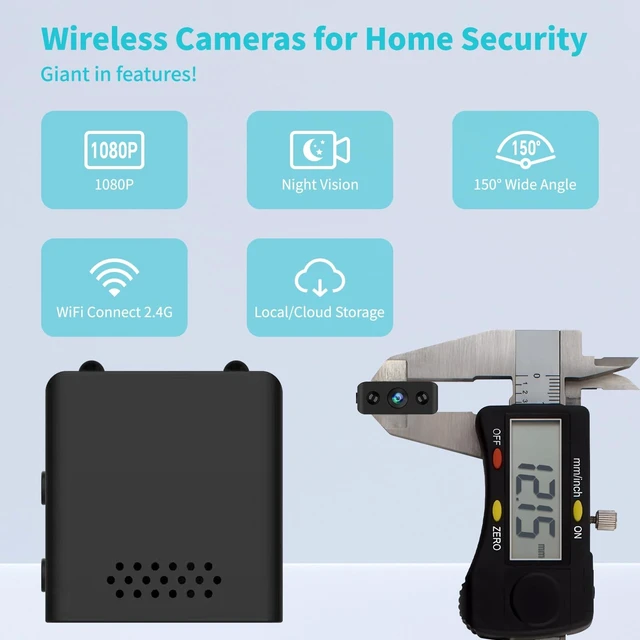 Alt view image 2 of 4 - Mini 2026 Small Security Camera Indoor WiFi HD Home Micro Nanny Cam Pet Camera120Wide Angle,Night Vision,Cloud & SD Storage, No Need WiFi Cams Portable Tiny Cameras for House Baby Office Outdoor