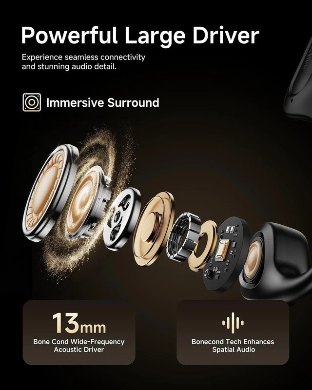 Alt view image 3 of 5 - PSIER Bone Conduction Headphones, 2026 Upgrade Open Ear Running Headphones