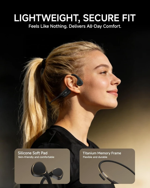 Alt view image 4 of 5 - PSIER Bone Conduction Headphones, 2026 Upgrade Open Ear Running Headphones