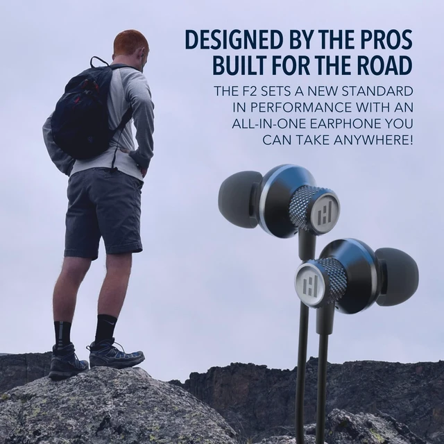 Alt view image 5 of 5 - F2 Planar Magnetic Dual Driver Wired HiFi in-Ear Headphones - Earbuds, Pro-Sound Quality with 2 High-End Drivers, Total Clarity & Deep Bass, Sound Isolating Secure Fit, Controls, Mic, 3.5mm
