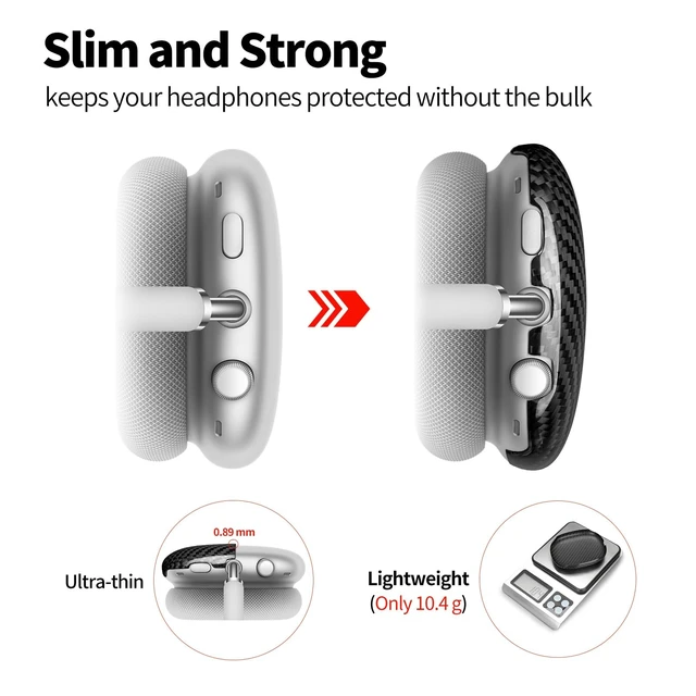 Alt view image 2 of 5 - Carbon Fiber Case Cover Compatible with AirPods Max