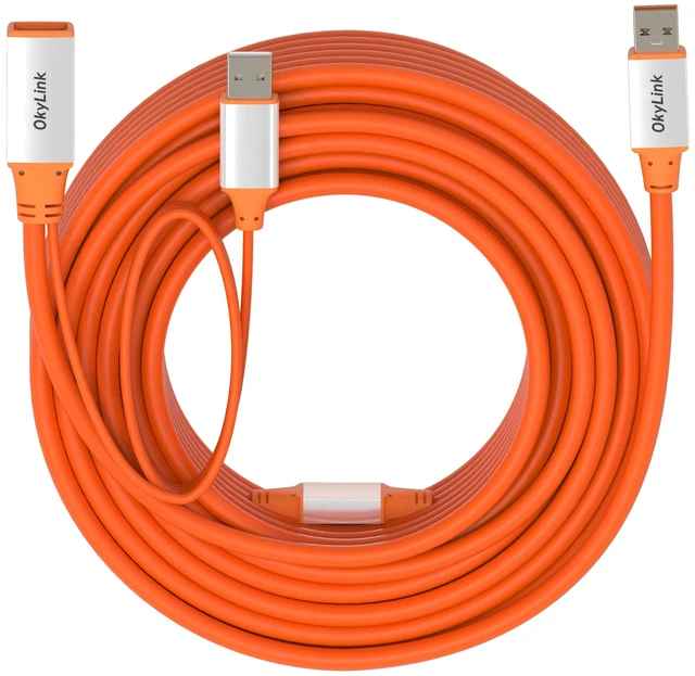 Alt view image 3 of 5 - OkyLink Active USB 3.2 Gen 2 Extension Cable 10Gbps, 10Gbps, 50ft