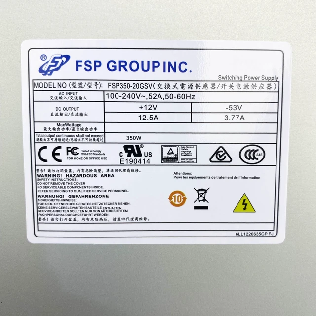 Alt view image 2 of 4 - 350W PSU Replacement for FSP350-20GSV DPS-300AB-81B DPS-300AB-81 G POE