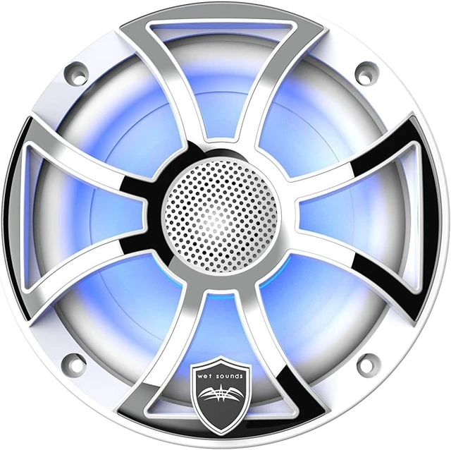 Alt view image 3 of 5 - wet sounds ^^ REVO 6 XS-W-SS V3 ^^ High Output Component Style 6.5" Marine Coaxial Speaker with RGB Backlighting and White Stainless Steel Grille