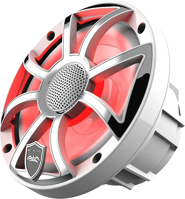 Alt view image 5 of 5 - wet sounds ^^ REVO 6 XS-W-SS V3 ^^ High Output Component Style 6.5" Marine Coaxial Speaker with RGB Backlighting and White Stainless Steel Grille