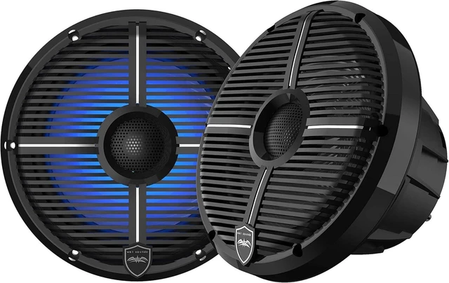 Main image of wet sounds ^^ REVO 8 XW-B V3 ^^ High Output Component Style 8" Marine Coaxial Speaker with RGB Backlighting and Enclosed Black XW Grille