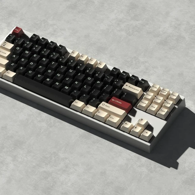 Alt view image 4 of 5 - Ussixchare Rome Keycaps, 163 Keys Cherry Profile, Double Shot Keycaps Set, Custom Key caps for MX Switches Mechanical Keyboard