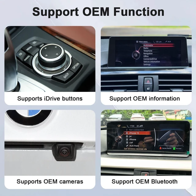 Alt view image 5 of 5 - NITEFLARE 12.3" Ultra-Thin CarPlay Screen for BMW 3/4 Series F30-F36