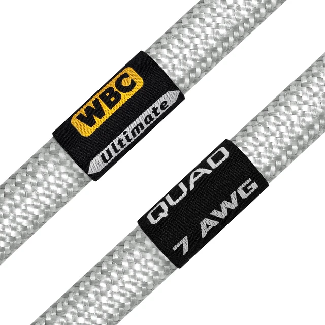 Alt view image 3 of 5 - WORLDS BEST CABLES 10 Foot Ultimate - 7 AWG - Ultra-Pure OFC - Premium Audiophile HiFi Speaker Cable for Center Channel with Eminence Gold Banana (x2) & Spade (x2) Plugs & Silver Tweed Jacket