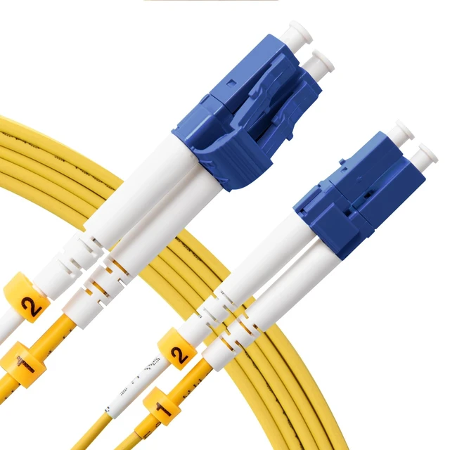 Alt view image 2 of 5 - KeepFly Fiber OS2 LC to LC Fiber Patch Cable 100m/328ft, 10G - 9/125m - Duplex, SMF Single Mode Fiber Jumper Cable Cord LSZH(Yellow) - 100M(328ft)