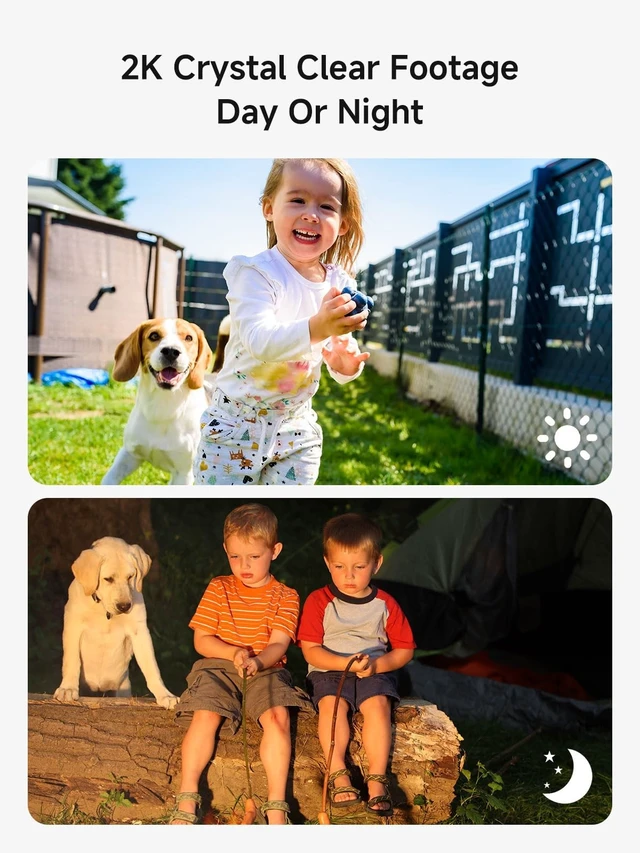 Alt view image 4 of 5 - Noorio 2K Security Cameras Wireless Outdoor Magnetic, Color Night Vision