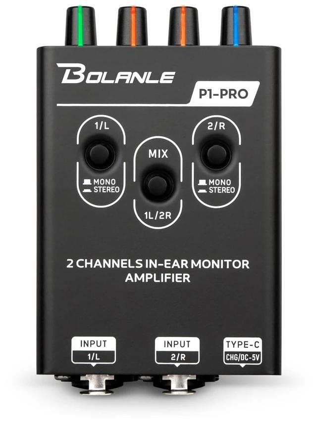 Main image of Bolanle P1-Pro 2-Channel Personal in-Ear Monitor Amplifier, Black