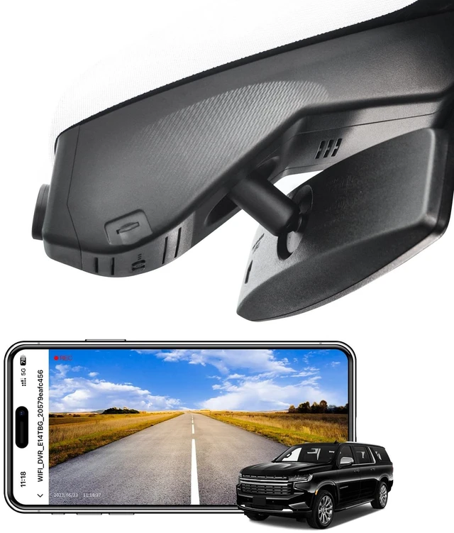 Main image of mangoal STARVIS 2 Front 4K HDR Dash Cam IMX678, Custom Fit for 12th Gen Suburban / 5th Gen Tahoe 2021-2022(Model B), 5GHz WiFi, GPS, 64GB Card