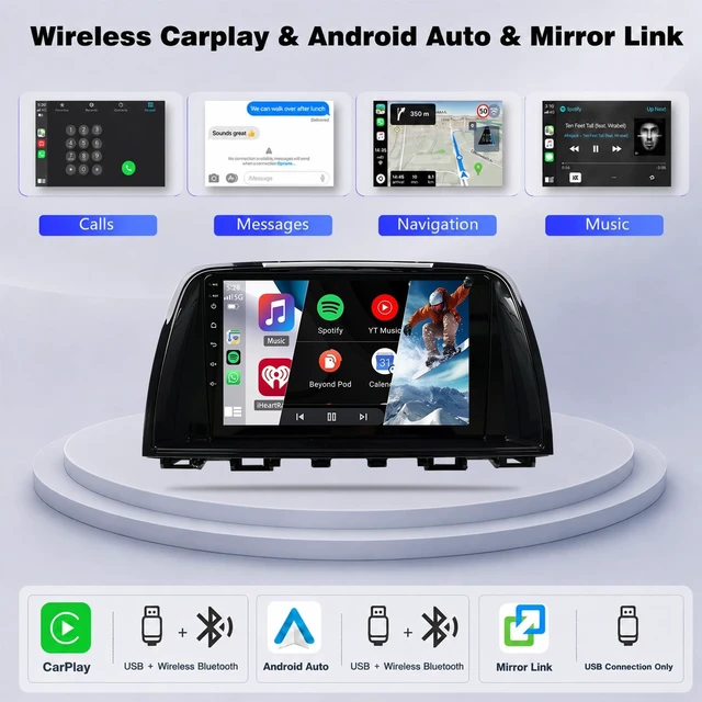 Alt view image 4 of 5 - Upgrcaru 4+64G Car Radio for Mazda 6 III Touring GL GJ 2012-2017