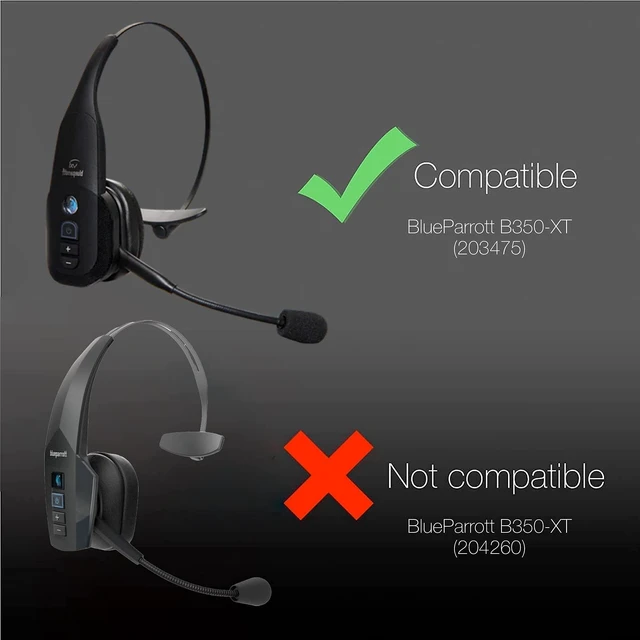 Alt view image 2 of 5 - Foam Earpad Cushions Replacement Kit for Blue Parrott B350-XT Bluetooth Headset (1st Generation B350-XT #203475), 10pc Cushion Kit by Global Teck