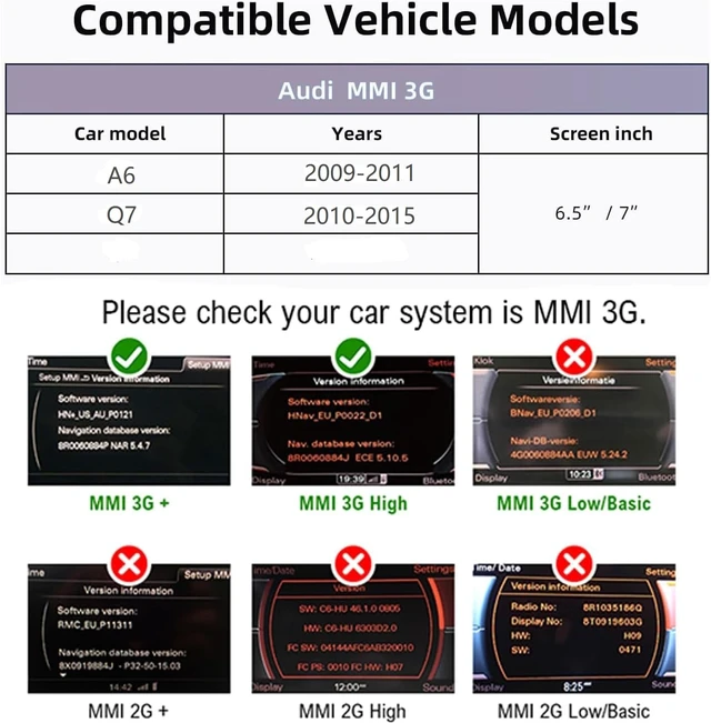 Alt view image 3 of 5 - Wireless CarPlay Adapter Retrofit Kit for Audi 2009-2015 A6 Q7 MMI 3G