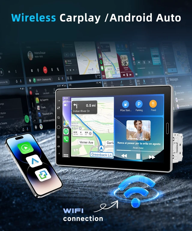 Alt view image 2 of 5 - VECHTEL 2026 Upgrade 10.1 IPS Rotatable Car Stereo Single Din Touchscreen