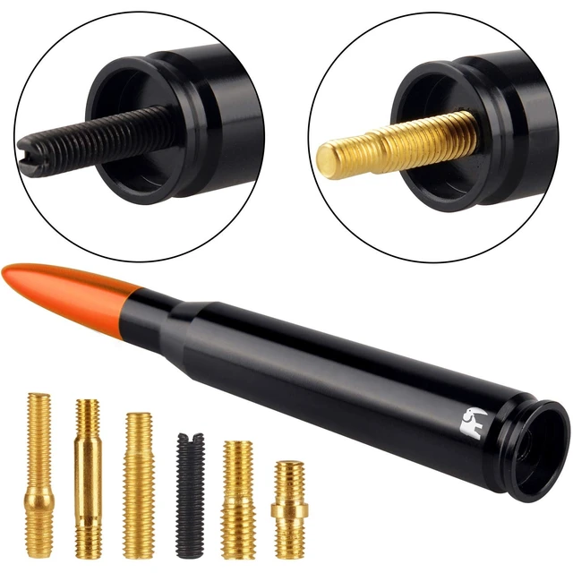 Alt view image 5 of 5 - ONE250 50 Cal Caliber Bullet Style Antenna, Compatible with Jeep Wrangler JK JKU JL JLU Rubicon Sahara Renegade Gladiator (2007-2024) - Designed for Optimized FM/AM Reception (Orange)