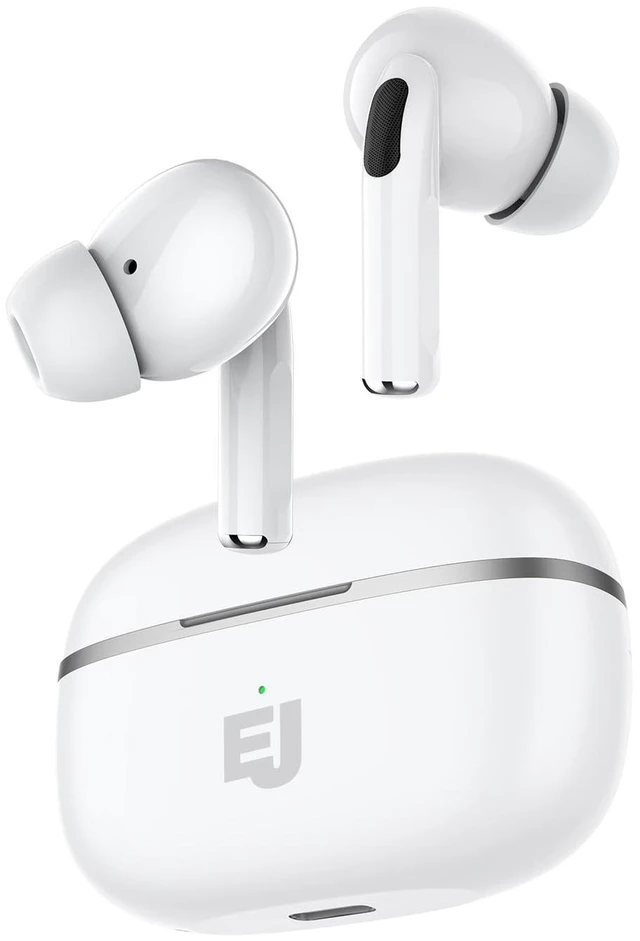 Main image of Electric J Wireless Bluetooth Earbuds with Charging Case, White