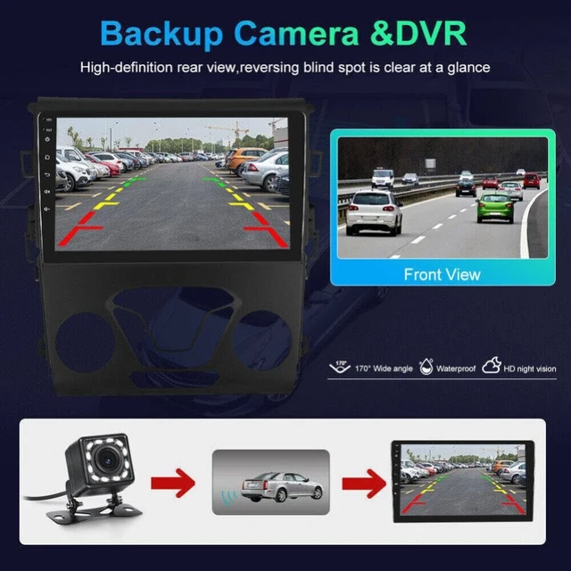 Alt view image 5 of 5 - EWLSAC Android 13.0 Double Din Car Stereo for Ford Fusion 2013-2016 9 Inch HD Touch Screen Car Audio Multimedia Receiver with Carplay Android Auto GPS Radio Navigation Bluetooth Camera, 2G+32G