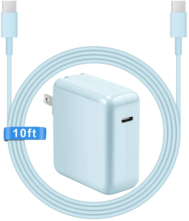 Main image of Mac Book Pro Air Charger with 10FT Extra Long Type C Charging Cable, Blue