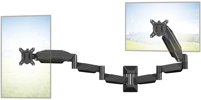 Main image of MOUNT PRO Long Arm Dual Monitor Wall Mount for Max 32" Screens, Max 17.6lbs