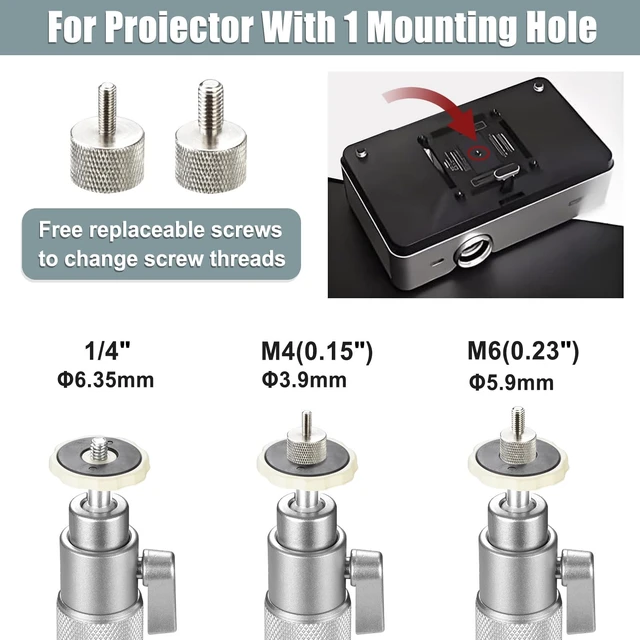 Alt view image 4 of 5 - Projector Mount Bracket Compatible with HAPPRUN, Aurzen & Most Projectors