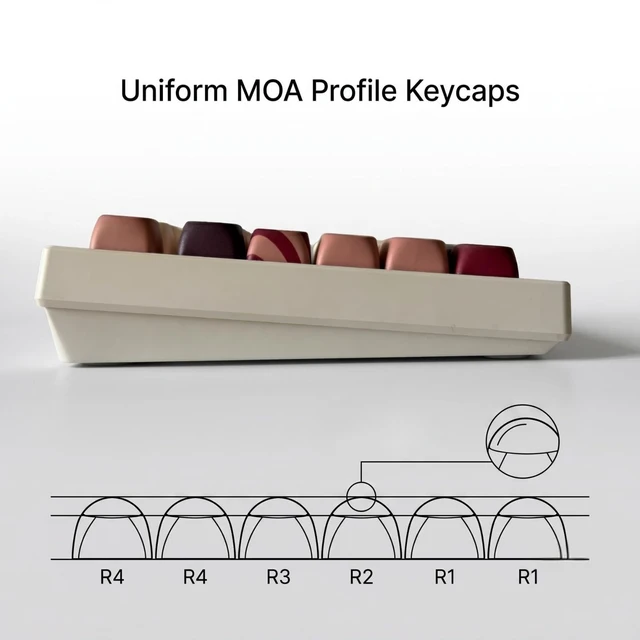 Alt view image 4 of 5 - Thyrnovyn 125 Keys MOA Profile Cat Coffee Keycaps Set, PBT Dye Sublimation Cute Ragdoll Cafe Keycaps for Mechanical Keyboard, Custom for 61/64/68/75/87/96/98/100/104/108 Layouts, Cherry Mx Switches