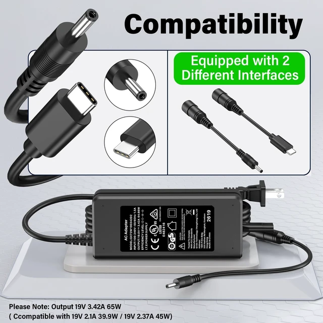 Alt view image 4 of 5 - 19V Laptop Charger Replacement Fit for Acemagic AX18 AX17 AX16 LX15