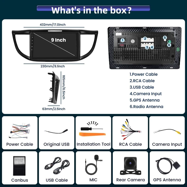 Alt view image 3 of 5 - 8 Core 6+128GB Android 15 Car Stereo for Honda CRV 2012-2016